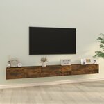 vidaXL Ensemble de meubles TV 3 Pièces Chêne fumé Bois d'ingénierie