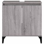 vidaXL Meuble d'évier sonoma gris 58x33x60 cm bois d'ingénierie