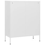 vidaXL Commode Blanc 80x35x101 5 cm Acier
