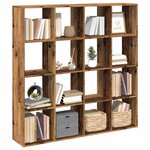 vidaXL Bibliothèque vieux bois 137 5x29x137 5 cm bois d'ingénierie