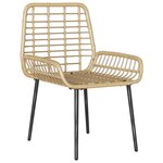 vidaXL Ensemble de salle à manger pour jardin 3 pc Marron et Crème