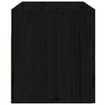 vidaXL Table de chevet murale Noir 50x36x40 cm