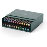 Boite de 24 stylos encre de chine 'pitt artist pen' pointe brush faber-castell