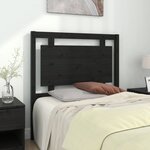 vidaXL Tête de lit Noir 95 5x4x100 cm Bois massif de pin
