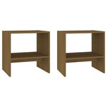 vidaXL Tables de chevet 2 Pièces Marron miel 40x30 5x40 cm Bois de pin