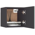 vidaXL Meubles TV muraux 2 Pièces Gris 30 5x30x30 cm