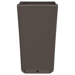 vidaXL Jardinières 2 Pièces marron 32 5x32 5x57 cm polypropylène