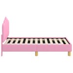 vidaXL Cadre de lit pour tout-petit avec tête de lit Rose 70 x 140 cm