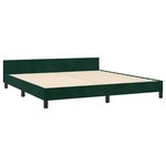 vidaXL Cadre de lit sans matelas vert foncé 160x200 cm velours