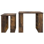 vidaXL Ensemble de tables basses 2 Pièces Chêne fumé Bois d'ingénierie