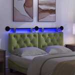 vidaXL Tête de lit suspendue Vert clair Velours