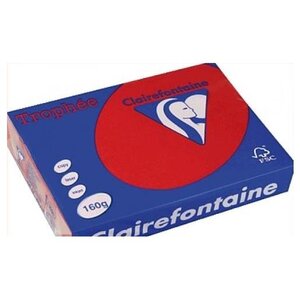 Ramette 250 Feuilles Papier 160g A4 210x297 mm Rouge groseille TROPHÉE