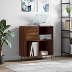 vidaXL Armoire à disques chêne marron 84 5x38x89 cm bois d'ingénierie