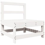 vidaXL Salon de jardin 7 Pièces Blanc Bois de pin massif
