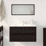 vidaXL Ensemble de mobilier de salle de bain 2 Pièces Chêne noir