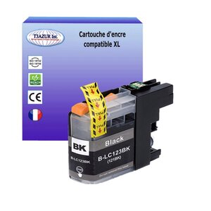 T3AZUR - Cartouche compatible avec Brother LC123 XL pour Brother MFCJ650DW  MFCJ6520DW  MFCJ6720DW  MFCJ6920DW  MFCJ870DW Noire