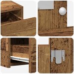 vidaXL Table de Toilette Marron 83 x 40 x 70 cm Bois d'ingénierie