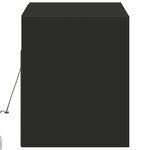 vidaXL Meuble TV mural avec lumières LED noir 100x31x35 cm