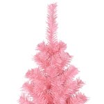 vidaXL Sapin de Noël artificiel avec support rose 240 cm PVC