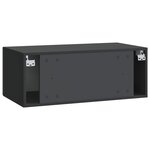 vidaXL Meuble TV mural 78 5 x 41 x 30 cm Noir Bois d'ingénierie