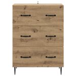 vidaXL Armoire à tiroirs 66 x 34 5 x 89 5 cm Bois d'ingénierie