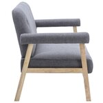 vidaXL Canapé à 3 places Tissu Gris foncé