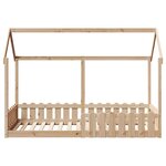 vidaXL Cadre de lit d'enfants forme de maison 80x200cm bois pin massif