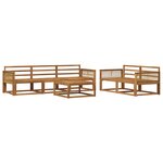 vidaXL Ensemble de canapés d'extérieur 6 Pièces Naturel