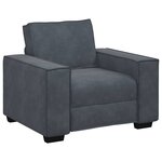 vidaXL Fauteuil gris foncé 60 cm velours