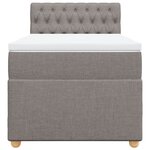 vidaXL Sommier à lattes de lit avec matelas Taupe 80x200 cm Tissu