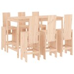 vidaXL Ensemble de bar de jardin 7 Pièces Bois de pin massif