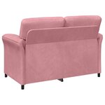 vidaXL Sofa 2 places Rose 158 x 83 x 95 cm Velours