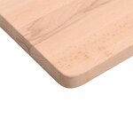 vidaXL Dessus de bureau 100x(45-50)x4 cm bois massif de hêtre