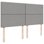 vidaXL Sommier à lattes de lit avec matelas Gris clair 180x200cm Tissu