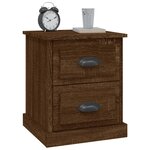 vidaXL Table de chevet chêne marron 39x39x47 5 cm bois d'ingénierie