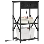 vidaXL Cabinet de chevet Chêne noir 41 x 31 x 76 cm Bois d'ingénierie