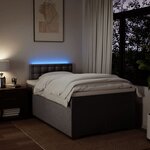 vidaXL Sommier à lattes de lit avec matelas Taupe 120x200 cm Tissu