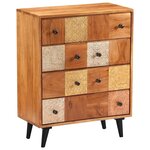vidaXL Commode à tiroirs 60x30x75 cm Bois d'acacia massif