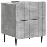 vidaXL Cabinet de chevet 2 Pièces Gris béton 43 x 34 5 x 49 5 cm