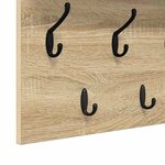vidaXL Porte-manteau mural avec étagère Chêne sonoma 80 x 40 x 12 cm