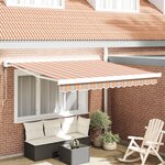 vidaXL Auvent rétractable automatique rayé multicolore 350x250 cm