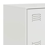 vidaXL Buffet blanc 67x39x107 cm acier