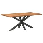 vidaXL Table à manger marron clair bois de chêne massif rectangulaire