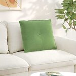 vidaXL Coussin de Dos Vert clair 60 x 50 cm Tissu en velours côtelé