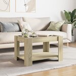 vidaXL Table basse avec LED chêne sonoma 73x53x45 cm bois d'ingénierie