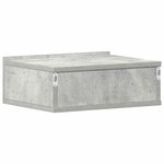 vidaXL Tables de chevet flottantes 2 Pièces Gris béton Bois d'ingénierie