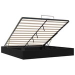 vidaXL Cadre de lit ottoman Noir King size Simili cuir