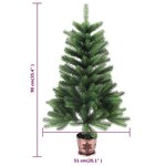 vidaXL Arbre de Noël artificiel aiguilles réalistes 90 cm vert