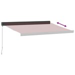 vidaXL Auvent manuel rétractable bordeaux 350x250 cm