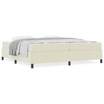 vidaXL Cadre de lit avec matelas Crème 200 x 200 cm Faux cuir